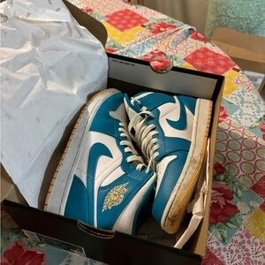 Jordan 1 mid Aquatone men’s 7